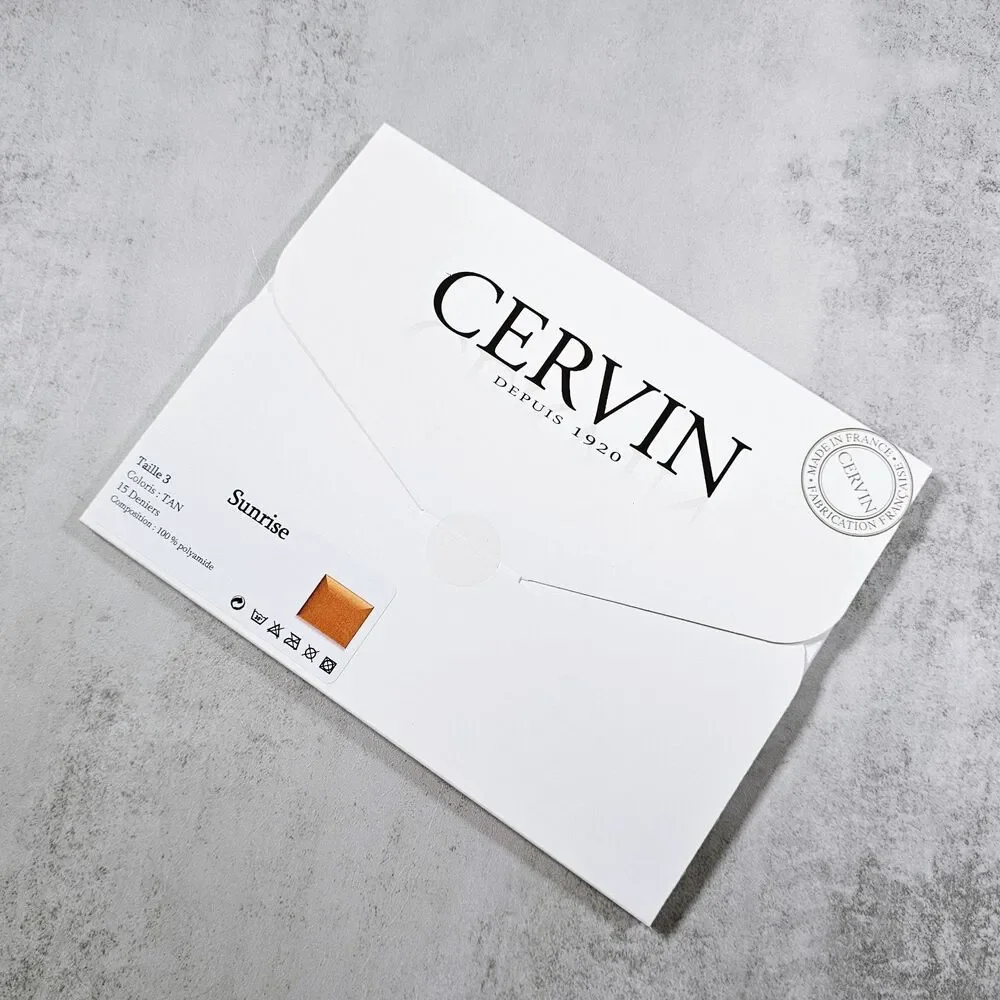 Cervin Sunrise RHT Sheer Nylon Luxury Stockings, Tan, Size 3